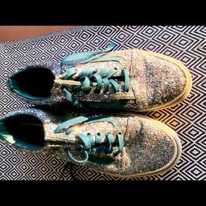 Teal Glitter VANS size 10